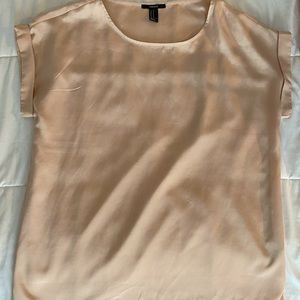 Nude satin blouse